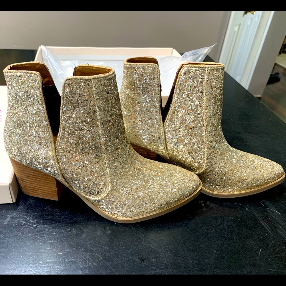 Gold Sparkly booties